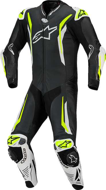 ALPINESTARS 3150226-125-56 GP Tech v5 1-Piece Leather Suit - Black/White/Yellow Fluo US 46 / EU 56