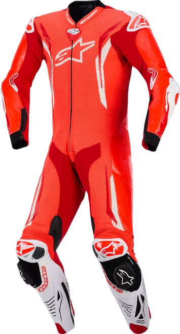 ALPINESTARS 3150226-3310-58 GP Tech v5 1-Piece Leather Suit - Red Fluo/Bright Red/White US 48 / EU 58