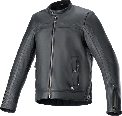 ALPINESTARS 3103924-1100-M Dyno Leather Jacket - Black/Black Medium