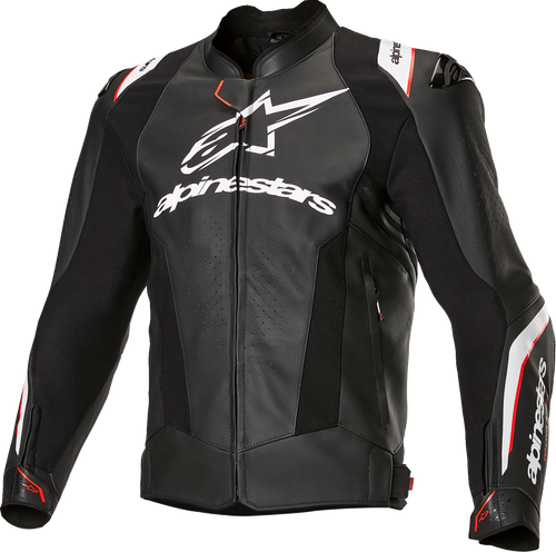 ALPINESTARS 3100325-12-58 Missile v3 Ignition Leather Jacket - Black/White US 48 / EU 58