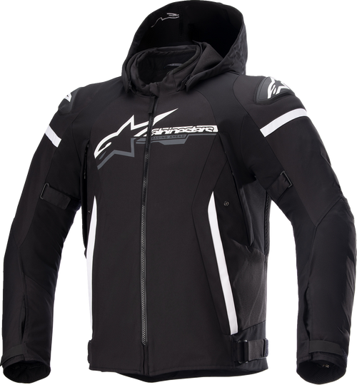 ALPINESTARS 3206423-12-M Zaca Waterproof Jacket - Black/White Medium