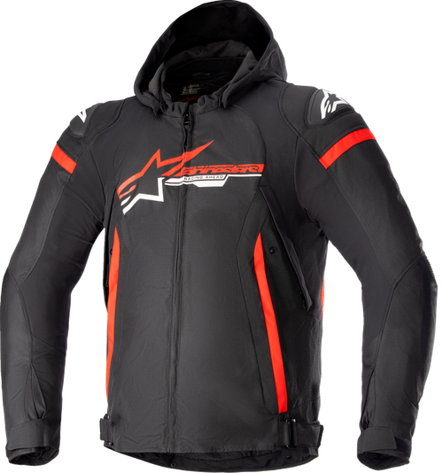 ALPINESTARS 3206423-1342-L Zaca Waterproof Jacket - Black/Bright Red/White Large