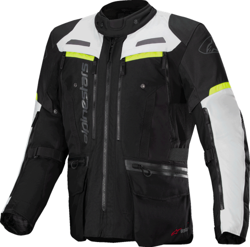 ALPINESTARS 3207023-1381-L Bogota Pro Drystar® Jacket - Dark Black/Ice Gray/Yellow Fluo Large