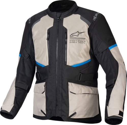ALPINESTARS 3207924-1479-XL Andes Air Drystar® Jacket - Black/Laurel Gray/Bright Blue XL