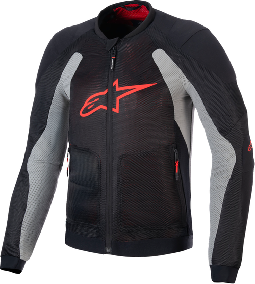 ALPINESTARS 3301225-1087-L Troop-Air Jacket - Black/Ash Gray/Bright Red Large