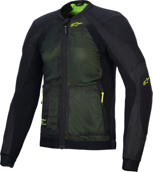 ALPINESTARS 3301225-168-3XL Troop-Air Jacket - Black/Fluo Yellow 3XL