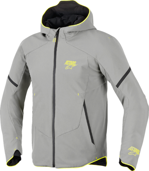ALPINESTARS 3200226-9116-XL Aeroshell Waterproof Jacket - Mid Gray/Yellow Fluo XL