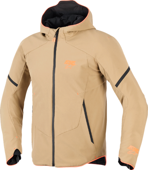 ALPINESTARS 3200226-8038-3X Aeroshell Waterproof Jacket - Dark Khaki/Black/Orange Fluo 3XL
