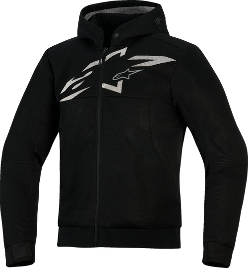 ALPINESTARS 4200226-102-2XL Chrome Super Airflow Hoodie - Black/Dark Gray/White 2XL
