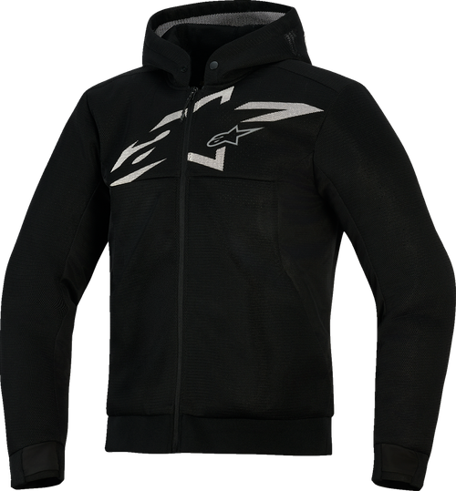 ALPINESTARS 4200226-102-3XL Chrome Super Airflow Hoodie - Black/Dark Gray/White 3XL