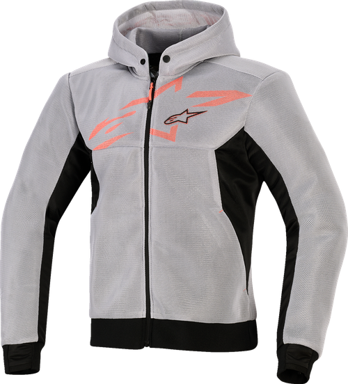 ALPINESTARS 4200226-1196-XL Chrome Super Airflow Hoodie - Black/Mid Gray/Red Fluo XL
