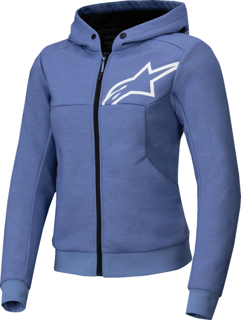 ALPINESTARS 4210225-7185-2XL Stella Chrome v2 Sport Hoodie - Blue Violet/White 2XL