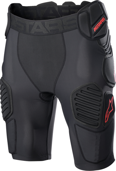 ALPINESTARS 6507523-13-2X Bionic Pro Protection Shorts - Black/Red 2XL