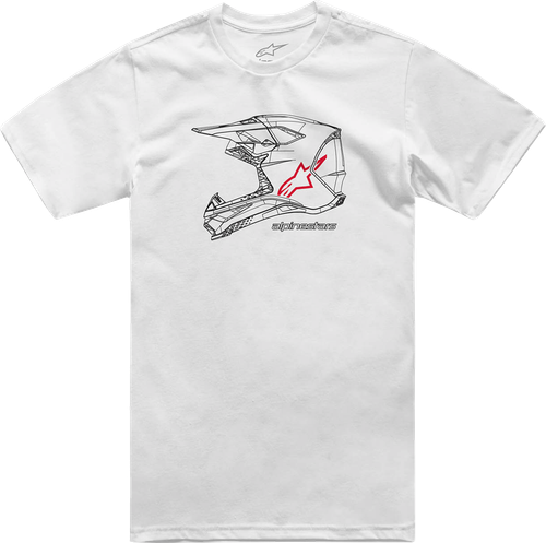 ALPINESTARS 1214-73116-20-XL MX Helmet CSF T-Shirt - White XL