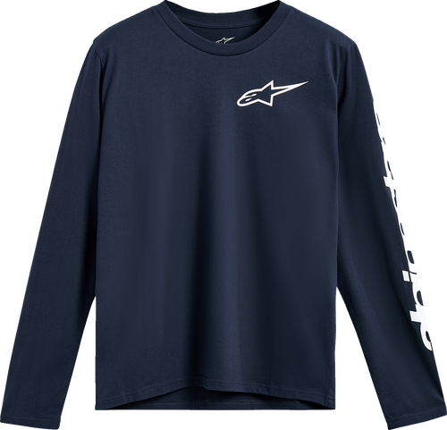 ALPINESTARS 1235-74100-70-M Trackside Long-Sleeve CSF T-Shirt - Navy Medium