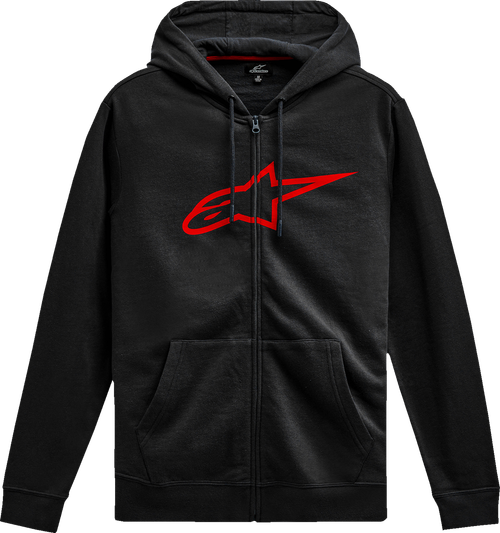 ALPINESTARS 1244-51490-1030-2X Ageless V3 Zip Hoodie - Black/Red 2XL