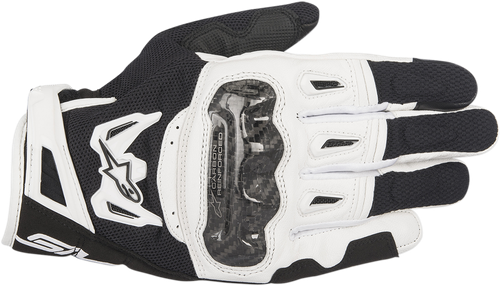ALPINESTARS 3567717-12-3X SMX-2 Air Carbon V2 Leather Gloves - Black/White 3XL