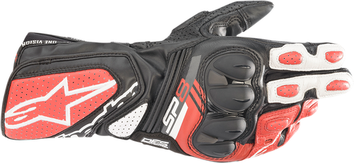 ALPINESTARS 3558321-1304-M SP-8 V3 Gloves - Black/White/Bright Red Medium