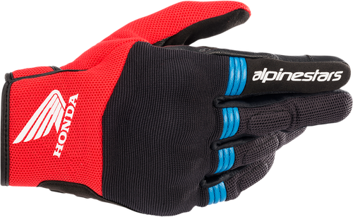 ALPINESTARS 3568321-1317-S Honda Copper Gloves - Black/Bright Red/Blue Small