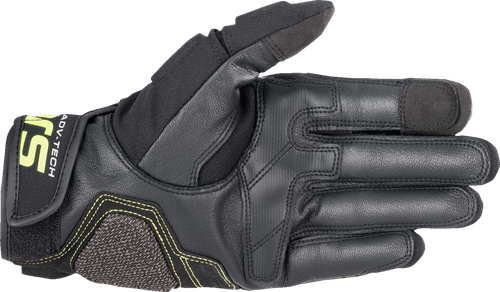ALPINESTARS 3504822-6085-3X Halo Leather Gloves - Forest Black/Fluo Yellow 3XL