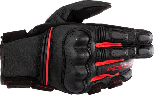 ALPINESTARS 3501723-1303-XL Phenom Leather Gloves - Black/Bright Red XL