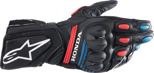 ALPINESTARS 3558423-1317-XL Honda SP-8 V3 Gloves - Black/Bright Red/Blue XL