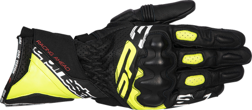 ALPINESTARS 3550925-158-XL SP-3 Gloves - Black/Fluo Yellow/White XL