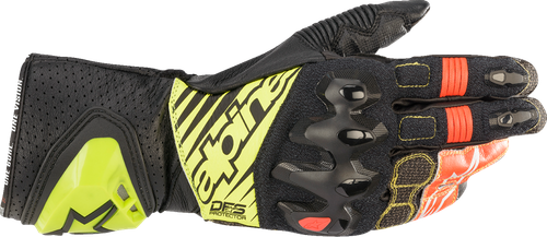 ALPINESTARS 3556422-1503-M GP Tech V2 S Gloves - Black/Fluo Yellow/White/Fluo Red Medium