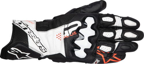 ALPINESTARS 3550825-1231-XL GP Plus R V3 Leather Gloves - Black/White/Fluo Red XL