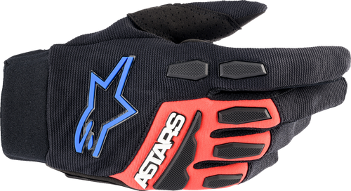 ALPINESTARS 3563623-1317-L Full Bore XT Gloves - Black/Bright Red/Blue Large