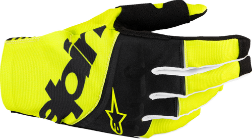 ALPINESTARS 3560125-155-M Techstar MX Gloves - Black/Fluo Yellow Medium
