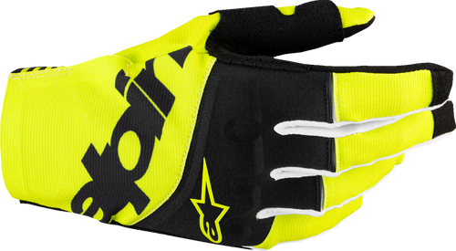 ALPINESTARS 3560125-155-L Techstar MX Gloves - Black/Fluo Yellow Large