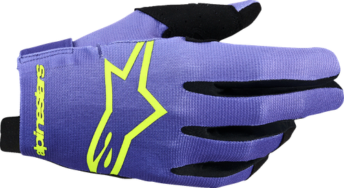 ALPINESTARS 3561824-3175-XL Radar Gloves - Purple/Fluo Yellow XL