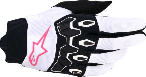 ALPINESTARS 3580126-2064-M Stella Full Bore V2 Gloves - White/Fluo Pink/Black Medium
