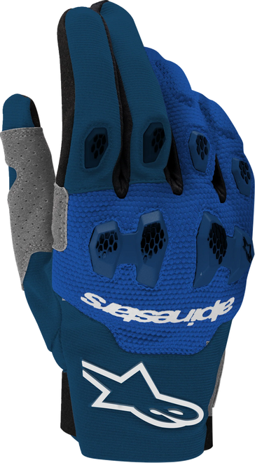 ALPINESTARS 3560425-7174-XL Pro-Dura Gloves - Navy/Bright Blue/White XL