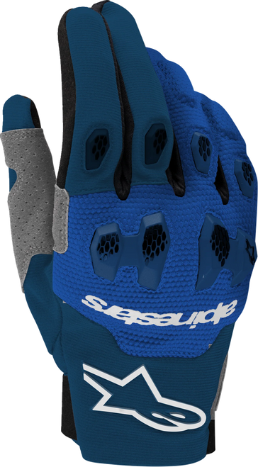ALPINESTARS 3560425-7174-2X Pro-Dura Gloves - Navy/Bright Blue/White 2XL