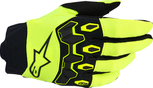 ALPINESTARS 3540226-551-2XS Youth Full Bore V2 Gloves - Fluo Yellow/Black 2XS