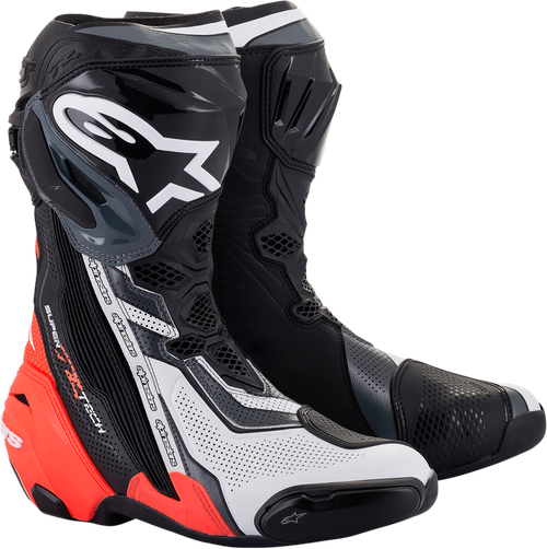ALPINESTARS 2220121-1329-48 Supertech R Vented Boots - Black/Red/White/Gray US 12.5 / EU 48