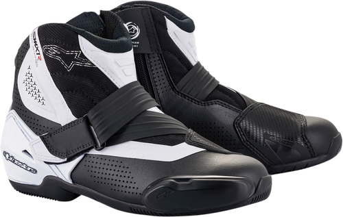 ALPINESTARS 2224021-12-42 SMX1-R V2 Vented Boots - Black/White US 8 / EU 42