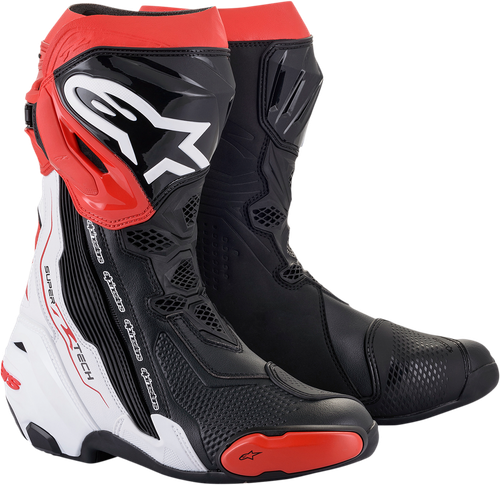 ALPINESTARS 2220021-123-44 Supertech R Boots - Black/White/Red US 9.5 / EU 44