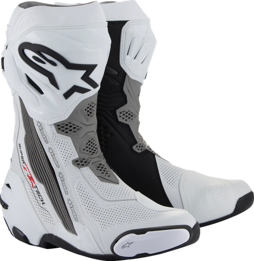 ALPINESTARS 2220121-2024-43 Supertech R Vented Boots - White/Gray/Black US 9 / EU 43