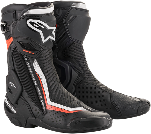 ALPINESTARS 2221119-1231-43 SMX Plus Vented Boots - Black/White/Red US 9 / EU 43