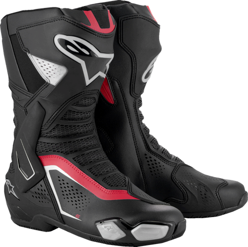 ALPINESTARS 2223225-199-41 SMX-6 V3 Vented Boots - Black/Silver/Red US 7.5/EU 41