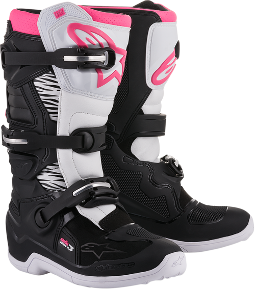 ALPINESTARS 2013218-130-6 Stella Tech 3 Boots - Black/White/Pink US 6 / EU 37