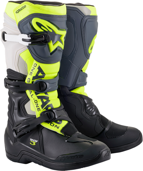 ALPINESTARS 2013018-1055-13 Tech 3 Boots - Black/Gray/Yellow Fluorescent US 13 / EU 48