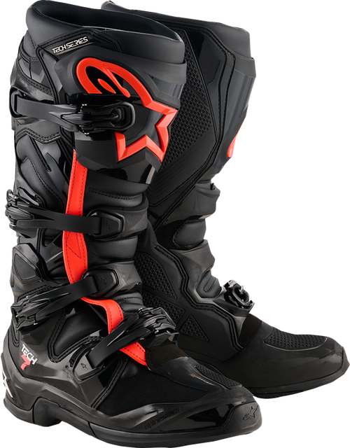 ALPINESTARS 2012025-1030-12 Tech 7 Boots - Fluorescent Red/Black US 12 / EU 47