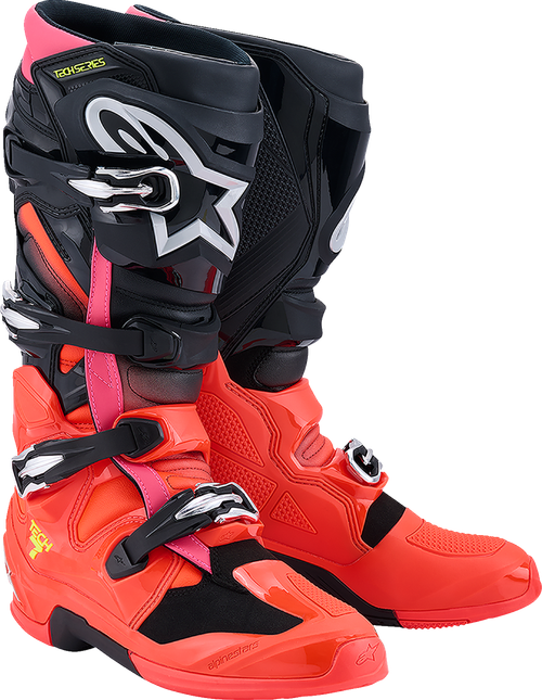 ALPINESTARS 2012025-1576-13 Tech 7 Boots - Black/Fluorescent Red/Fluorescent Pink US 13 / EU 48