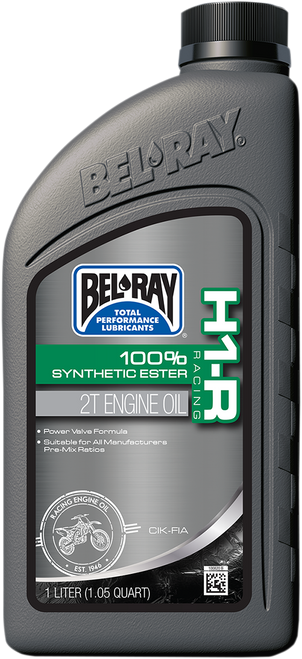 BEL-RAY 99280-B1LW H1-R Racing 100% Synthetic Ester 2T Engine Oil - 1L