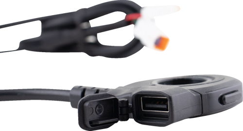 KOSO NORTH AMERICA KB011100 Heated Grip Thumb Switch - USB-A Charger Black