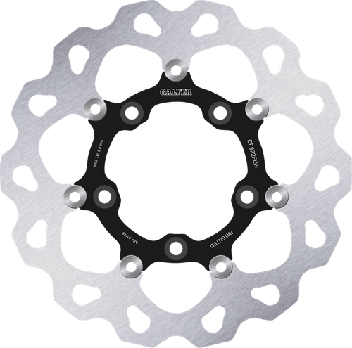 GALFER DF822FLW Brake Rotor - Rear - Black Carrier - Rear Black Carrier